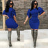Round neck lotus sleeve pencil skirt - ROUTINE FASHION
